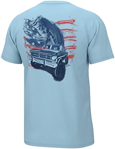 Мъжки t-shirt HUK Kc Scott С къс ръкав, Тениска за Риболов Performance