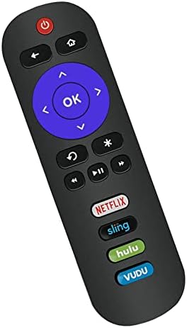 Преносимото дистанционно управление е съвместим с всички телевизори на TCL Roku с ключовете Netflix Sling Hulu Vudu