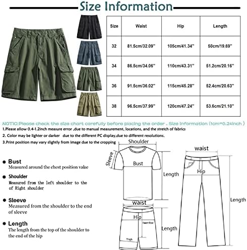 Мъжки къси Панталони-карго,Мъжки къси Панталони-Карго Леки Ежедневни Туристически Панталони с много Джобове