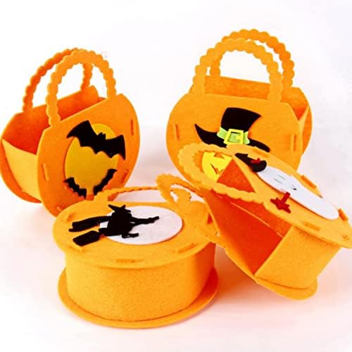 Abaodam Холщовая чанта-тоут, Детски подаръчни пакети, тъкани торби за лакомства от тиква за Хелоуин, чанти-тоут за бонбони,