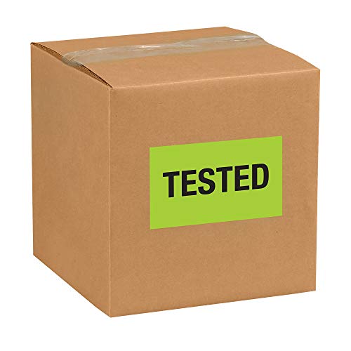 СКОРОСТНА САЩ BDL1161 Лента Логически етикети, тествани, 3 x 5, флуоресцентно зелено (опаковка от 500 броя)