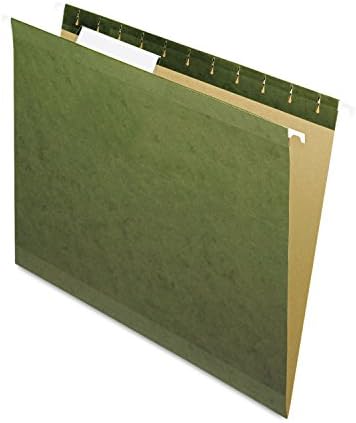 Висящи Папки с файлове Pendaflex 415213, 1/3 Раздели, писма, Стандартна Зелено, 25 бр./кор.