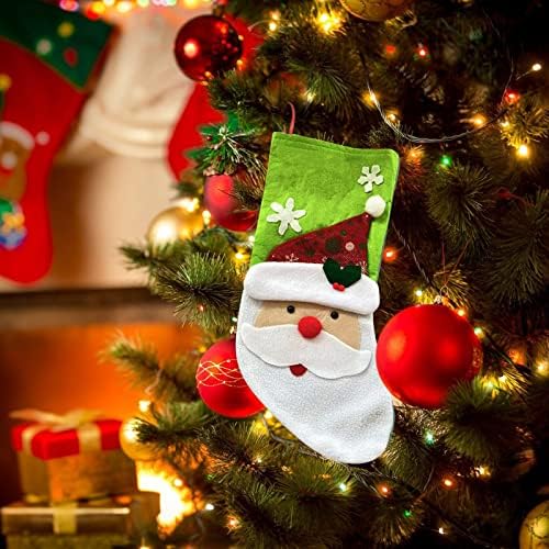 Украса за Коледното Венец На врата, Мини-Коледни Чорапи, 1 опаковка, 4 Декорация за Коледната Елха, Подарък карта, Титулярът