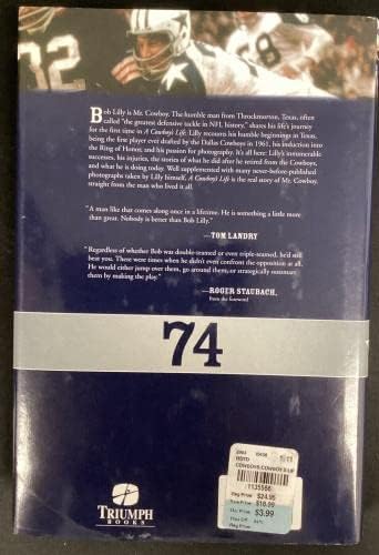 Боб Лили Подписано книга Животът на каубои С автограф HCB Dallas HOF 80 JSA Штаубах - Различни предмети, с автограф от