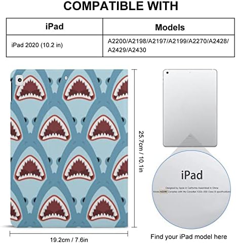 Калъф за iPad 9-то поколение, Калъф за iPad Air 5-то поколение, Калъф с Шарките на морска акула за iPad Pro 11-Инчов