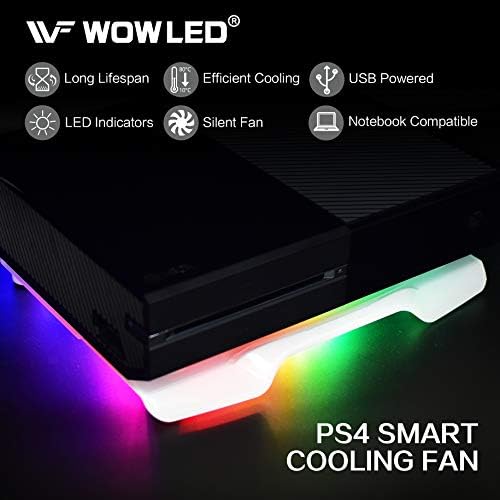 Поставка за вентилатор за охлаждане WFPOWER Dream Color за PS4 и Xbox, USB led Хладните цветове на Дъгата, Поставка за