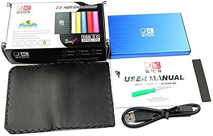 (Опаковка от 25 парчета) на Едро Външен преносим корпус USB 3.0 за 2,5 външен твърд диск SATA (гаранция 2 години) (син)