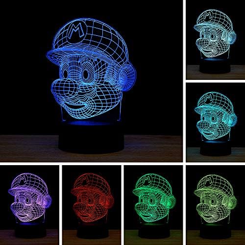 TITISKIN 3D Иллюзионный led нощна светлина В 7 Цвята, Постепенно променящ се Сензорен Прекъсвач, USB Настолна Лампа за