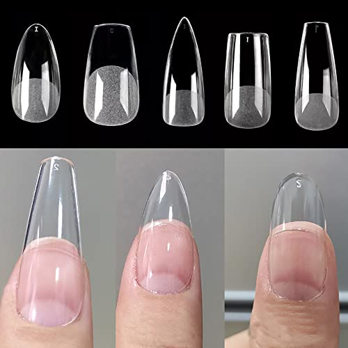 Прозрачни върховете на ноктите покриват изцяло изкуствени нокти.