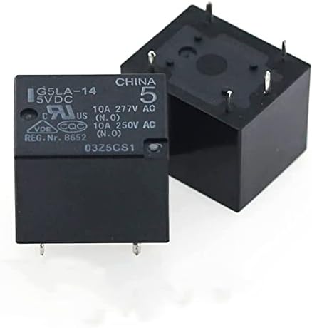 Реле AGOUNOD 10шт Реле G5la-14-5vdc 12vdc 24vdc G5LA14 Dc5v Dc12v Dc24v 5-пинов 10a (Размер: 10ШТ G5LE-14 24V)