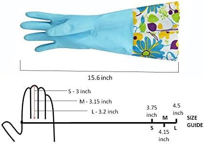 Ръкавици за почистване на Finnhomy унисекс за възрастни с подплата от меки влакна, смесени, среден размер (2 двойки),