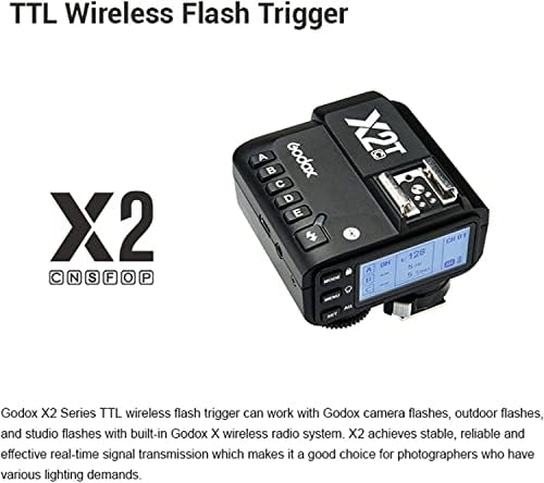 GODOX X2T-N w/S2 Притежателя Скоба TTL Безжичен Предавател на стартиране светкавица с 2 × приемник Godox X1R-N за камерата