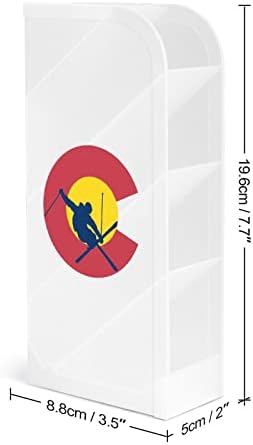 Флаг Колорадо Ски Спорт Ски Писалка Притежател на Молив Органайзер За Съхранение на Четката За Грим Чаша Стоки за Бродерия