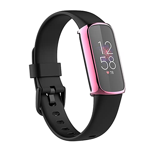 eiEuuk, 3 опаковки със защитно фолио за екрана, Мек калъф от TPU, Съвместим с Fitbit Luxe, Универсален Защитен калъф