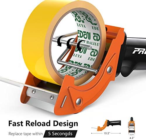 PROSUN Бързо Зареждане 2-Инчов Лента Пистолет Опаковка Опаковка Уплътнителен Нож Оранжево