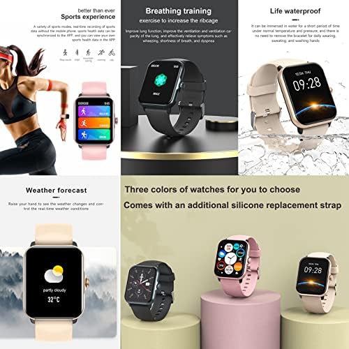 Смарт часовници за приемане/набиране на разговор 1,72 Smartwatch за Android телефони и iOS с текст на повикване, Водоустойчив