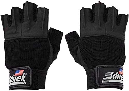 Ръкавици за вдигане на тежести Schiek Sports 530 Platinum Series - Среден размер - Черно / Сиво
