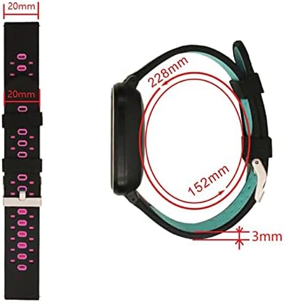 XNWKF 20 мм Цветна Каишка за часовник каишка за Garmin Forerunner 245 245 M 645 Музика vivoactive 3 Спорт силикон Смарт