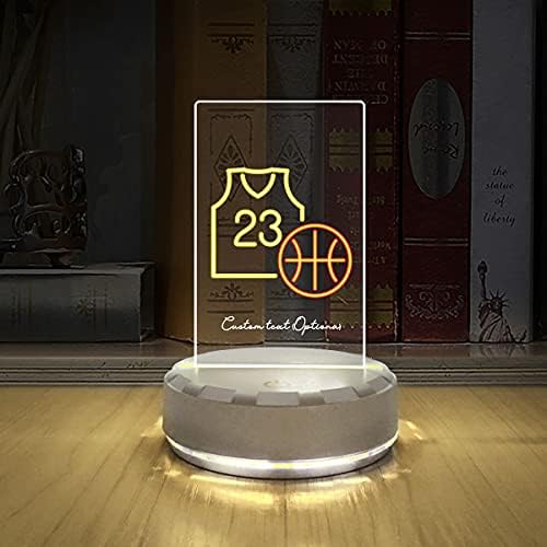 Светодиодна Настолна Лампа с номер Баскетболна Тениски Ancfun, Персонализирана Спортна Табела Led лека нощ, Подарък За