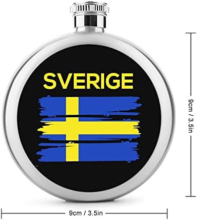 Sverige Швеция, шведски флаг, флакони за алкохол, фляжка за вино от неръждаема стомана, множество фляжка за мъже и жени