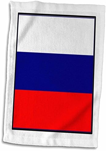 3D Фотография Рози с изображение на Флага на Руската Федерация, Пуговица за ръце / Спортно Кърпа, 15 x 22, Бяла