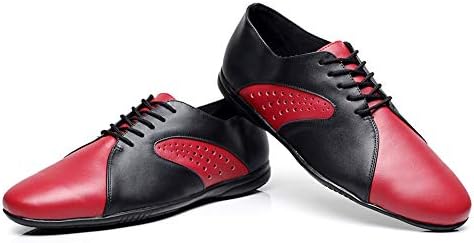 Мъжки обувки за Стандартни латиноамерикански/джаз танци HROYL Кожени дантела за Балните танци W-701