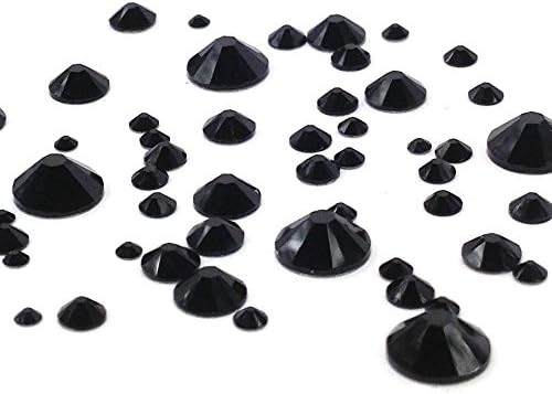 Мастилено-струен (280) черен 144 бр Swarovski 2058/2088 с кристали на равна подметка черни кристали за дизайн на ноктите