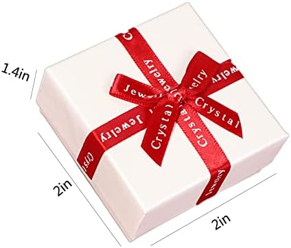 Qixivcom Подарък Кутия с Бял Нос Квадратна Опаковка за Бижута Подарък Кутия Огърлица, Пръстен Кутия За съхранение на