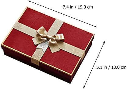 VALICLUD Jewlery Подарък Кутия за Сватба Хартиена Кутия Декоративна Дрехи Картонени Кутии с Лък Бижута Колие Кутия за