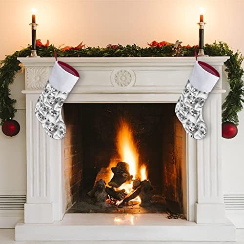 Сладък Котки Модел Коледни Чорапи, Коледни Чорапи Чанта Къщата На Семейство Коледен Декор