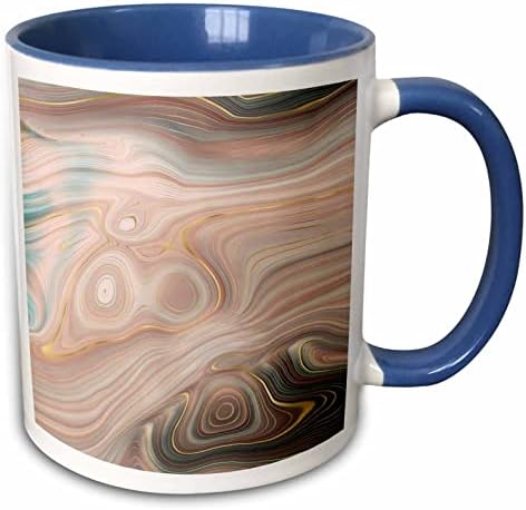 3D Модерни Бежови, розови и абстрактни изображения Златни слоеве на Земята - Чаши (mug_342847_11)