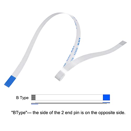 Лента Гъвкав Плосък Кабел MECCANIXITY FFC, 8 Контакти, стъпка 0,5 мм, дължина от 200 мм (тип B) за LCD 3D принтер, Фотоапарат,
