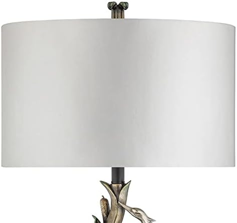 Настолна лампа Stein World 99813 от смола Еда, Сребристо-зелена 18 D x 11W x 30,88H