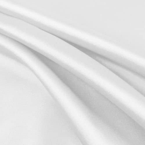 Сатен плат от изкуствена коприна Payton бял цвят с минимална разтегливост Charmeuse на парцела - 10017