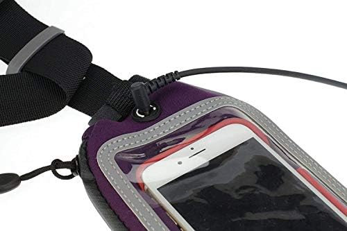 Водоустойчив колан за джогинг Navitech Purple за вашия мобилен телефон е Съвместим със сгъваем смартфон на ZTE AXON M
