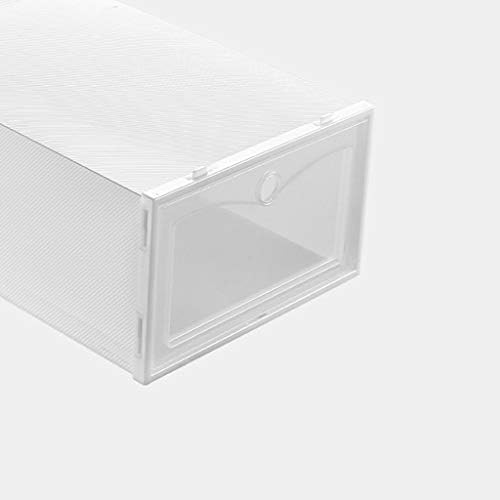 Прозрачна Пластмасова Кутия за обувки DJLSS, Штабелируемая Сгъваема Кутия За Съхранение на Обувки, Бяла Кутия За Съхранение