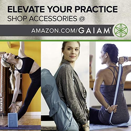 Gaiam Yoga Mat - Сгъваема пътен подложка за фитнес и упражнения - Сгъване килимче за йога за всички видове йога, пилатес