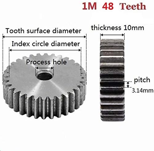 Аксесоари ЗА ПЛАНИНСКИ МЪЖЕ 2 елемента 1 М 48 на Зъбите на Цилиндрични Обратно От Въглеродна 45 Стомана Подробности