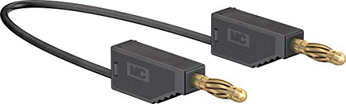 Многоконтактные Електрически конектори 28.0073-10021 Staubli, Свързващ проводник 100 см, 4 мм, черен (опаковка от 10