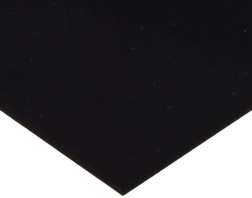 Полагане на PVC (поливинилхлорид), Плосък лист, Черен, Дебелина 0,0125 инча, ширина 25 см, дължина 50 см (опаковка по