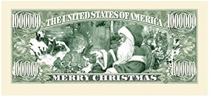Банкнота на Дядо Коледа за един милион долара - (Опаковка от 5 броя) - са подбрани Новост, издаден в Ограничен тираж,