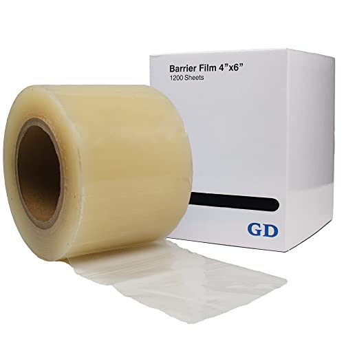 Стоматологичен Барьерная филм Genco 1200 Листа 4 x 6, Дебела Залепваща за Еднократна употреба Защитно Полиетиленово фолио,