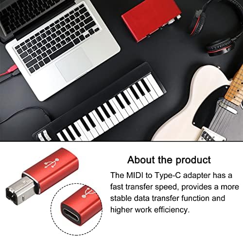 Rebower C USB за принтер MIDI-Адаптери за преобразуване на тип C, USB Адаптери B [за пиано, принтер, синтезатори, таблет]