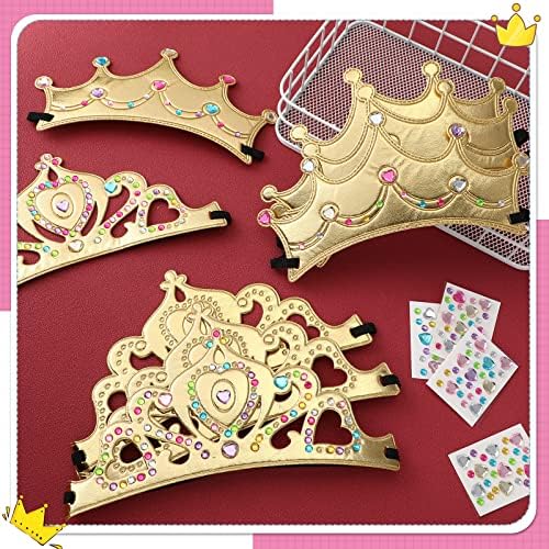 Yaomiao 22 бр. Набор от короните Направи си сам включва 12 бр. Crown принцеса от стиропор и 10 бр. стикер с кристали