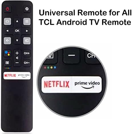 Дистанционно управление RC802V FNR2 е Подходящ за всички TCL Android TV с Netflix и Prime Video-Настройка не се изисква