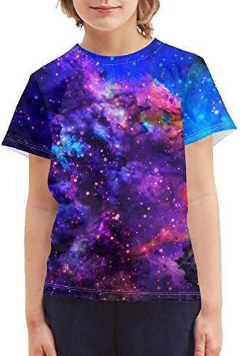 Тениска POLERO Galaxy Kids за Момчета и Момичета, Ризи с къси Ръкави Space Galaxy