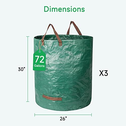 За многократна употреба perfekt-торба за боклук GreatBuddy обем 72 литра, тежкотоварни вертикални торби за косене на