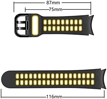 FACDEM 20 мм Официален Силиконов Ремък За Samsung Galaxy Watch4 Classic 46 42 мм/44 40 мм Smartwatch Ridge Спортен Гривна