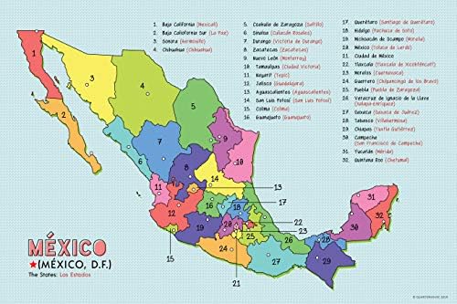Карта на страните по испански език Quarterhouse за клас - Испания, Мексико, Централна Америка / Карибския басейн и Южна