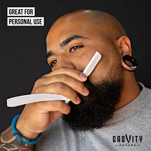 Набор от професионални опасни самобръсначки - Бръснач с директен острие от неръждаема стомана с 20 остриета Gravity Premium